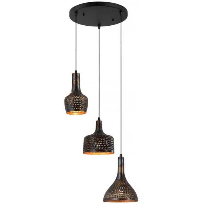 Freelight Fuoco PL1613B gevlamd bruine hanglamp