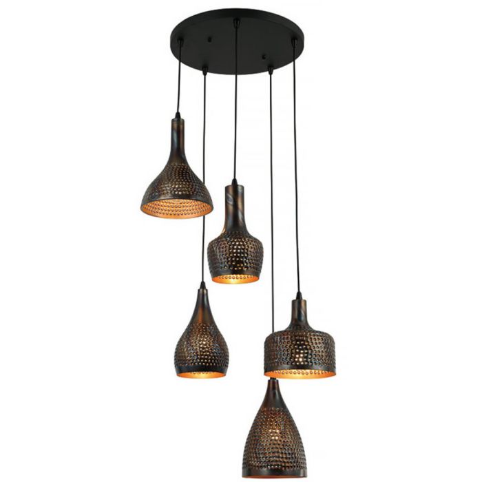 Freelight Fuoco PL1626B gevlamd bruine hanglamp