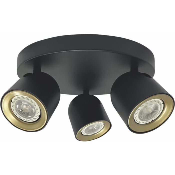 Freelight Solare PL4303Z zwart met goudkleurige spot