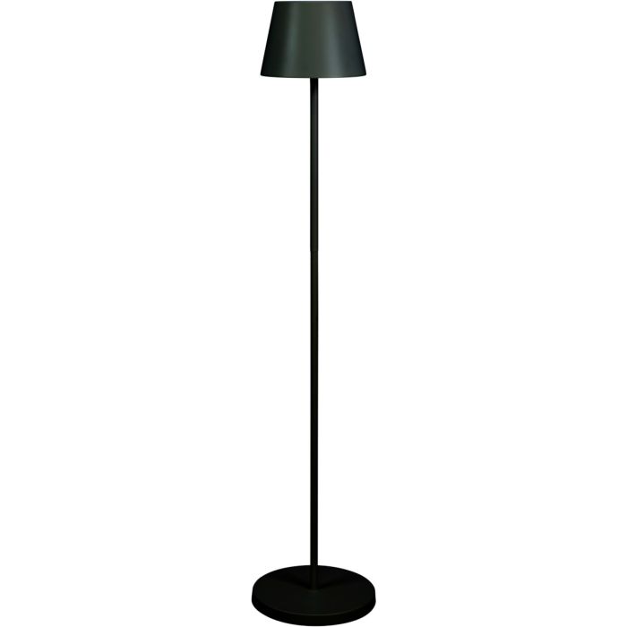 Konstsmide Pomezia mat zwarte aluminium IP54 terraslamp van 124 cm hoog met rond kapje