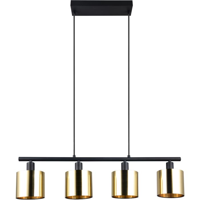 Reality Jason R36304079 zwarte hanglamp met goud glas