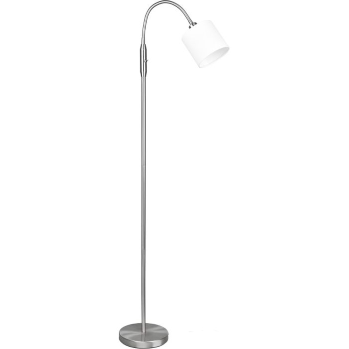 Trio Tommy R46331001 vloerlamp met witte kap van textiel