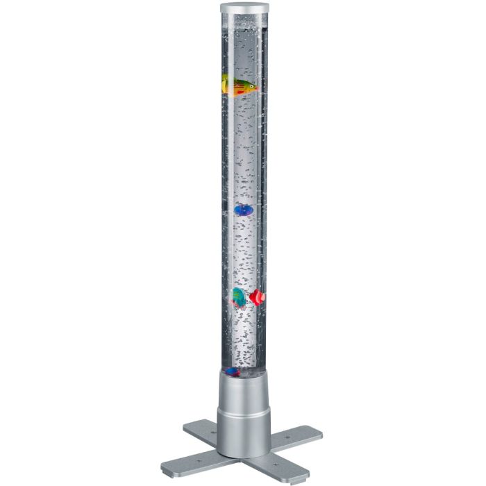 Trio Motion R50711187 met water gevulde cilindervormige kinderlamp met vissen en luchtbellen