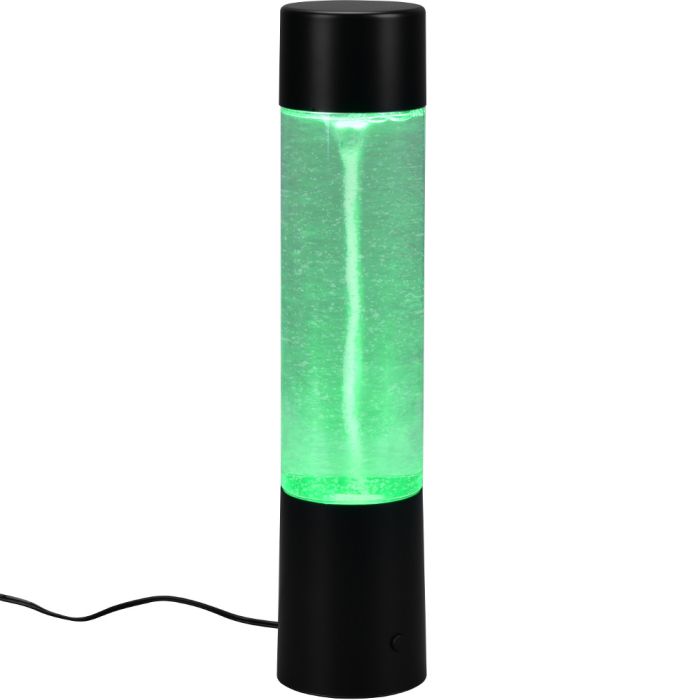 Trio Tornado R50751032 cilindervormige kinderlamp gevuld met water met draaiende tornado en groen licht