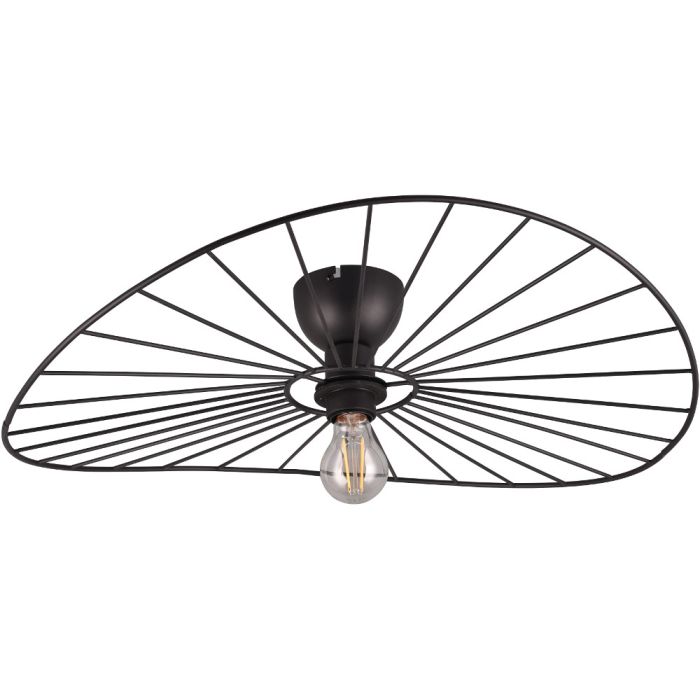 Trio Chapeau R61451032 zwarte draadstalen plafondlamp