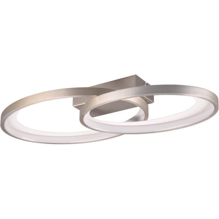 Trio Malaga R64482107 staal kleurige plafondlamp