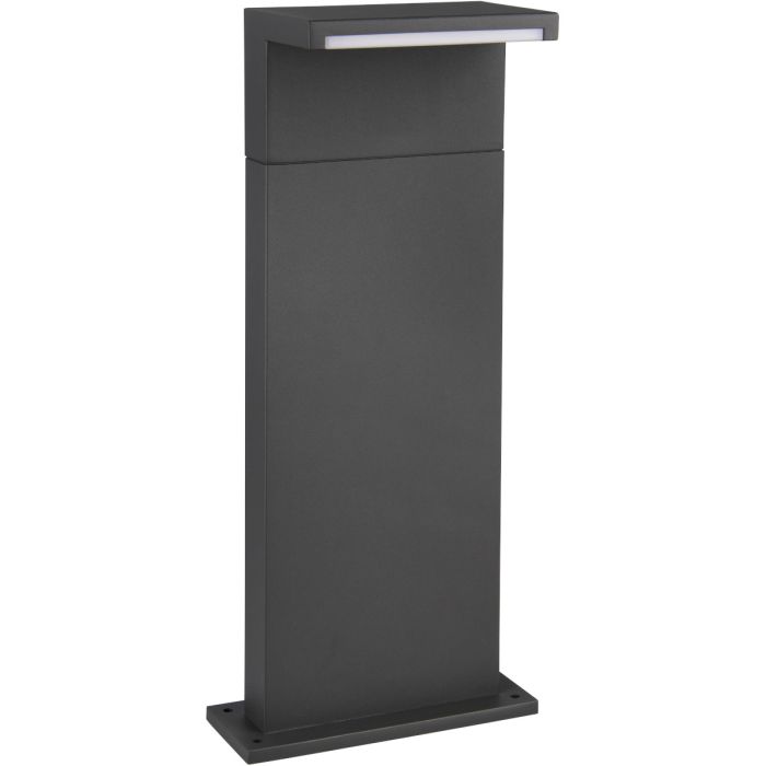 Trio Ravi antraciet grijze sokkellamp van 50 cm hoog geschikt voor kustgebieden met een LED paneel naar beneden gericht