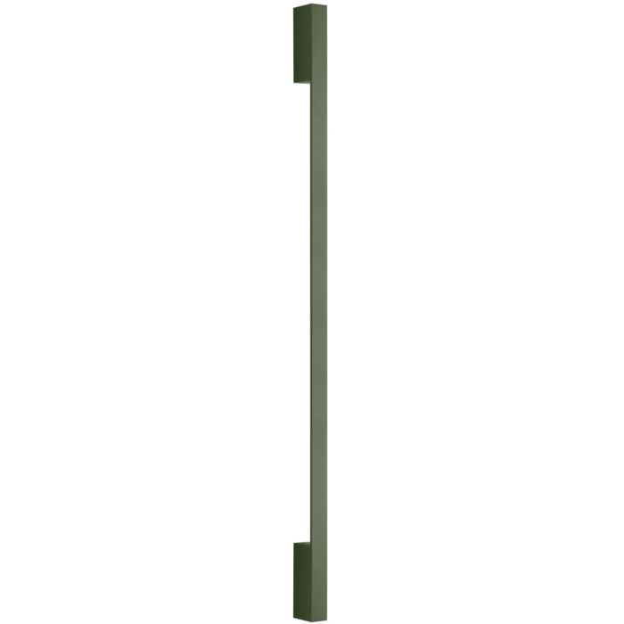 Smalle olijfgroene wandlamp Sappo van 120 cm lang met LED voor indirect licht