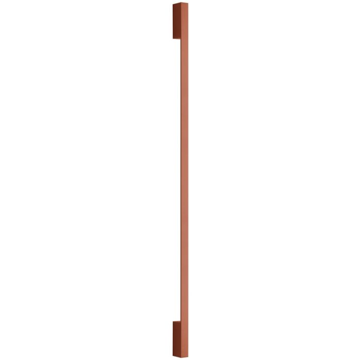 Smalle okerrode wandlamp Sappo van 150 cm lang met LED voor indirect licht