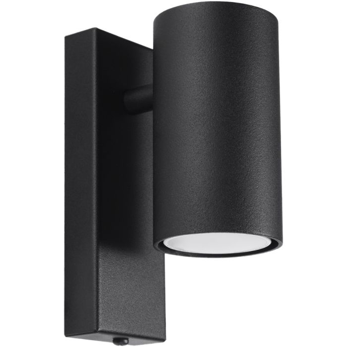 Sollux Utti SOL1077 mat zwarte wandlamp