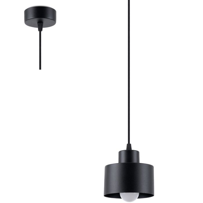 Sollux Savar SL.1132 mat zwart metalen hanglamp