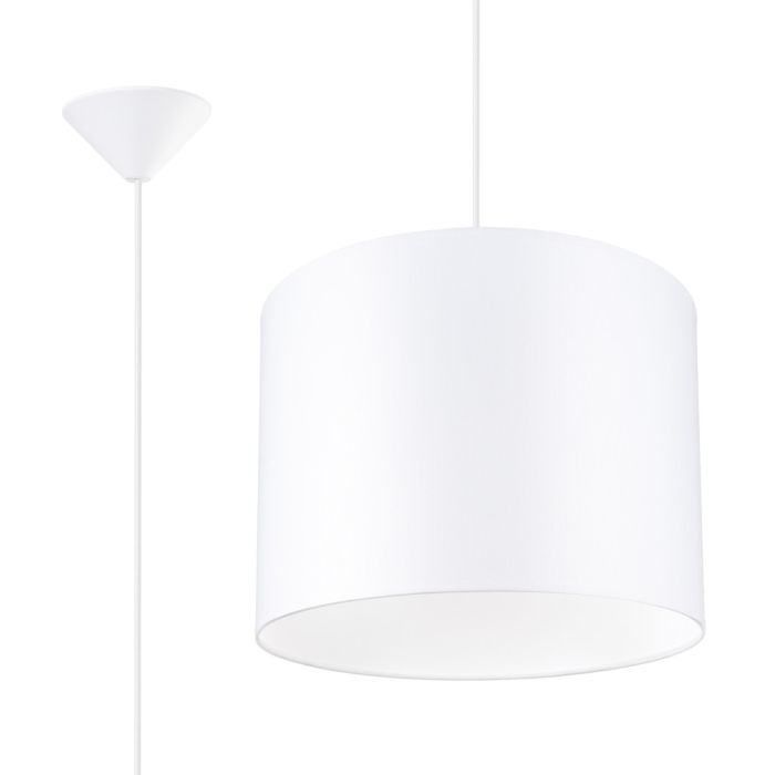 Sollux Nova SL.1403 witte hanglamp van textiel
