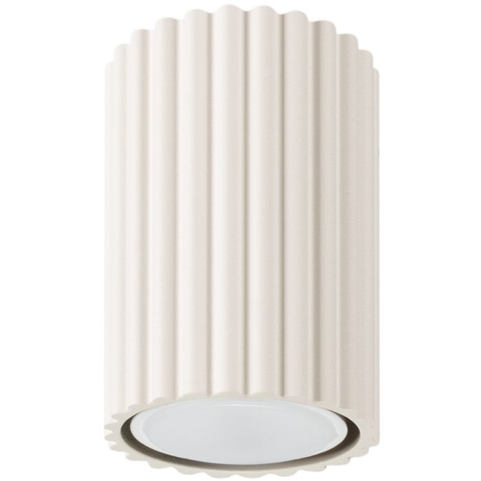 Sollux Karbon SL.1587 beige geribbelde plafondlamp