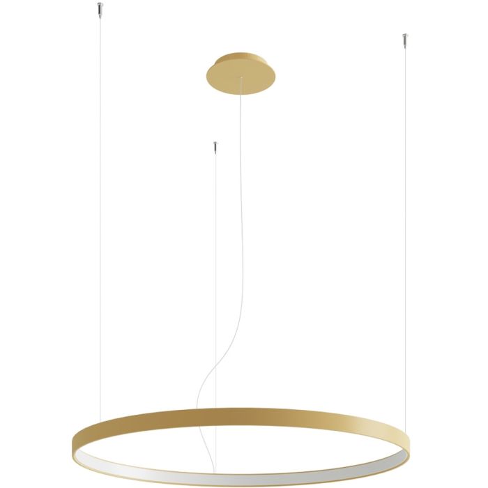 Thoro Rio TH.174 goud kleurige cirkelvormige hanglamp met drie bevestigingskabels
