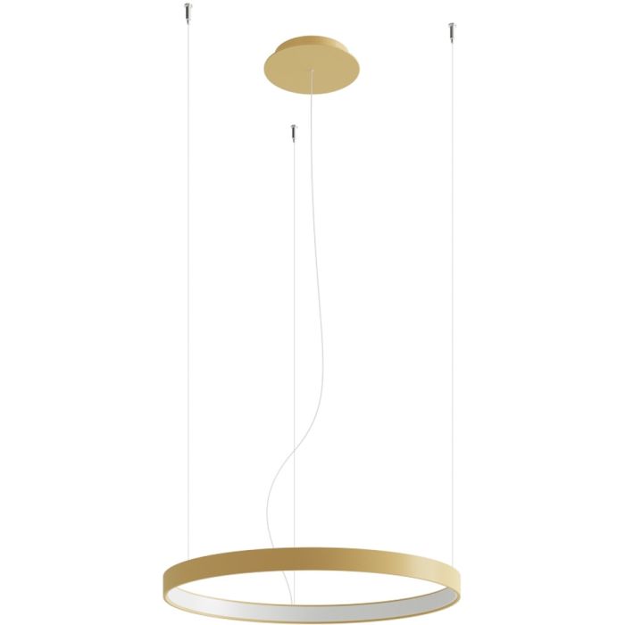 Thoro Rio TH.216 goudkleurige cirkelvormige hanglamp met een ring van 55cm in diameter