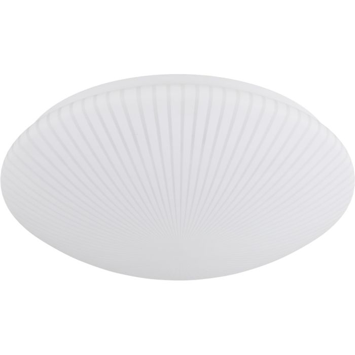 Searchlight Stripy 23381-40WH wit gestreepte plafonniere met een diameter van 38,5cm van kunststof