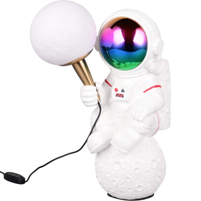 Reality Strong R53811901 kindertafellamp in de vorm van een astronaut met een witte lichtbal