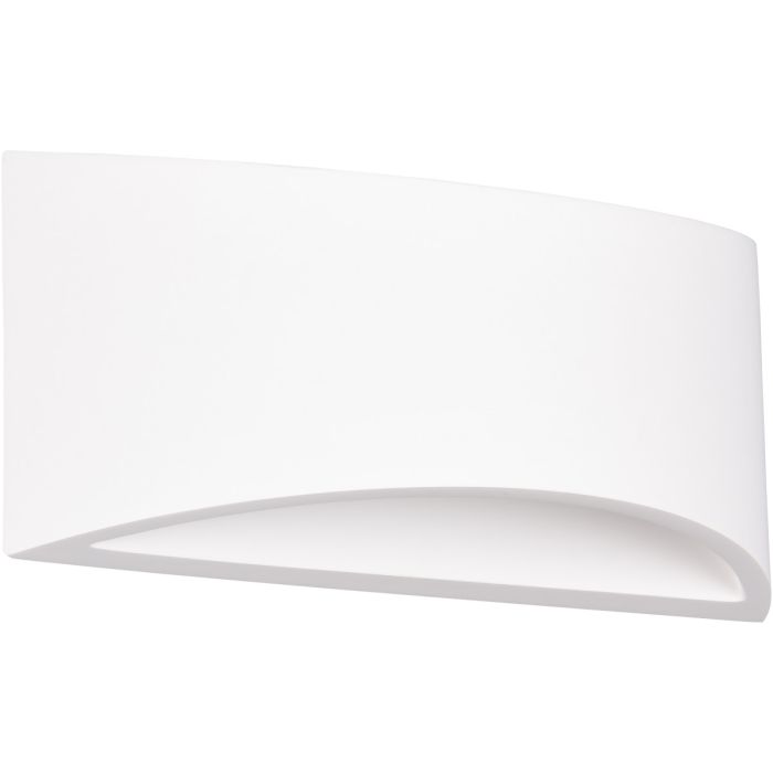 Trio Wacadia overschilderbare halfronde wandlamp van gips met lichtopening naar boven en beneden