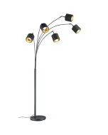 Vloerlamp Tommy zwart 200cm