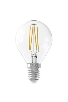 1101004200 8712879152293 Calex Kogel P45 Helder Straight filament 220-240V 4.5W 470lm 2700K E14 Dimbaar met LED dimmer