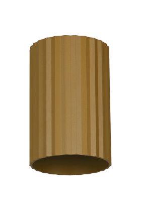 Trio Imaria 264300165 koffiebruin geribbelde cilindervormige updown wandlamp