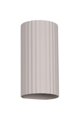 Trio Soka 267700276 warmgrijs geribbelde buisvormige updown wandlamp van metaal
