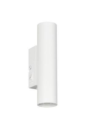 Reality Taryn witte up down wandlamp met kiepschakelaar van 18 cm hoog met 35mm GU10 lampjes