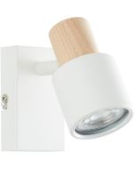 Brilliant Pini 10145/75 witte spot met hout