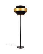 Vloerlamp Preto 12330104 zwart met goud kleurige vloerlamp