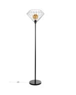 Britop Raquelle 12470104 zwarte vloerlamp met kap van metaaldraad