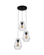 Britop Endorfina 1324304R hanglamp met kappen van metaaldraad