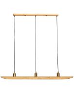 Elobra Colombia retro 139493 eikenhouten hanglamp met bronzen fittingen
