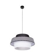 Britop Preto 150079104 zwart witte hanglamp van textiel