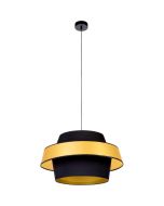 Britop Preto 150109104 zwart met goud kleurige hanglamp van textiel