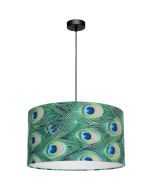 Britop Vert 15089104 fluwelen hanglamp met motief van pauw veren