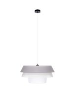 Britop Amar 160960104 beige, grijs met witte hanglamp van textiel