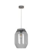 Britop Vaso 169020157 grijs grenen hanglamp met rookglas