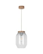 Britop Vaso 169110174 eikenhouten hanglamp met helder glas
