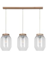 Britop Vaso 169110374 eikenhouten hanglamp met helder glas