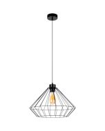 Britop Raquelle 187249104 zwarte hanglamp van metaaldraad