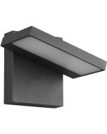 Trio Horton 226360142 antraciet grijze wandlamp voor buiten met kantelbaar lichtpaneel