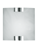 Trio Marta 2523011-01 mat glazen halfronde wandlamp met chromen houders