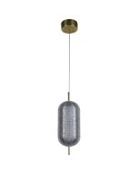 Searchlight Capsule 28803SB hanglamp met cilindervormige kap van acryl met LED buis erin