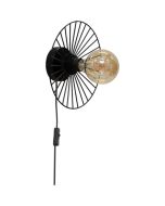 Britop Antonella 289049104 zwarte wandlamp van metaaldraad