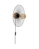 Britop Antonella 289149174 zwarte wandlamp van metaaldraad