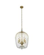 Searchlight Shower 30216-5GO goudkleurige kroonluchter met kristalglas