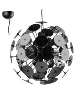 Trio Discalgo 309900657 hanglamp met ronde schijfjes van verchroomd glas