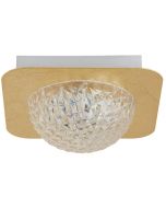 Searchlight Celestia 32511-1GO goud kleurige plafonniere met halve acryl bol