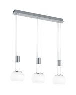 Trio Madison 342010307 stalen hanglamp met trekpendels