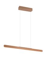 Trio Helios 343310165 langwerpige koffiebruine hanglamp met led strip rondom voor licht naar boven en beneden en met liftfunctie